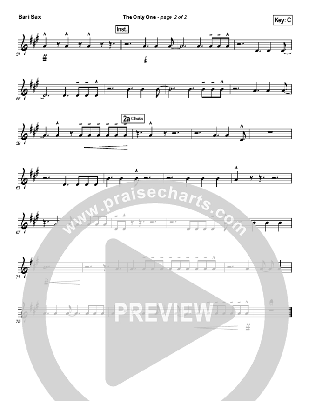 The Only One Bari Sax (Passion / Chris Tomlin)