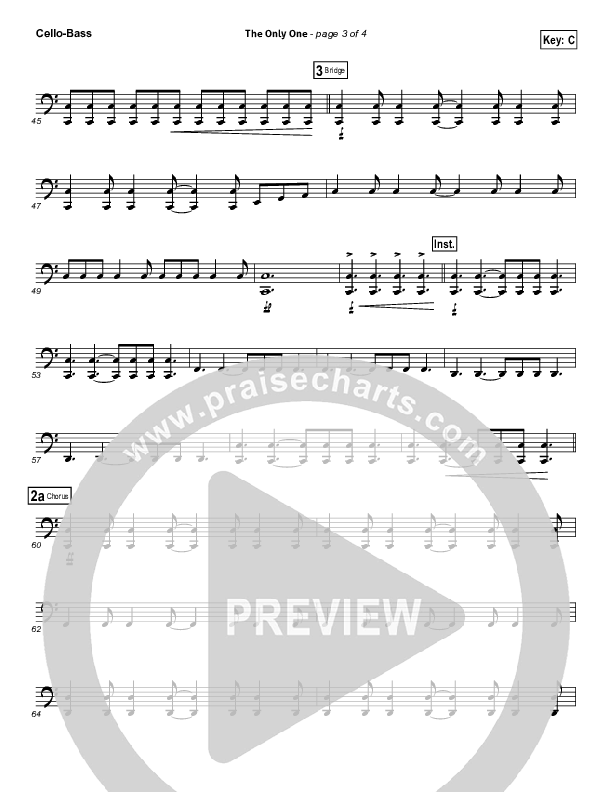 The Only One Cello/Bass (Passion / Chris Tomlin)