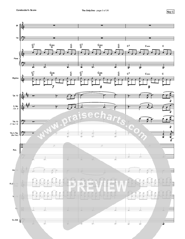 The Only One Conductor's Score (Passion / Chris Tomlin)