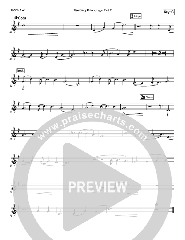 The Only One French Horn 1/2 (Passion / Chris Tomlin)