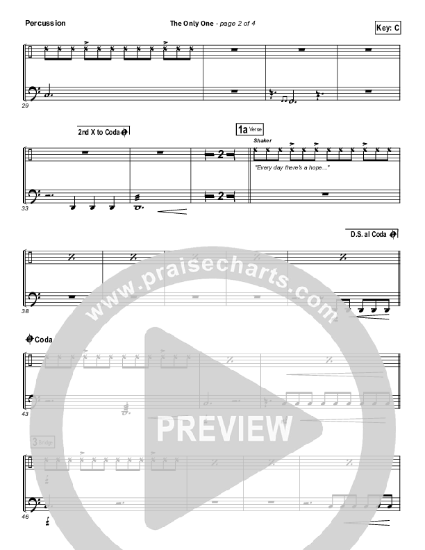 The Only One Percussion (Passion / Chris Tomlin)