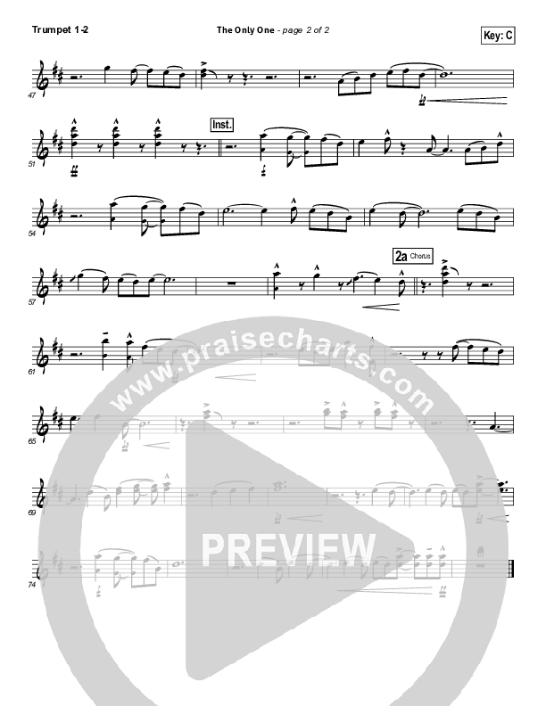 The Only One Trumpet 1,2 (Passion / Chris Tomlin)