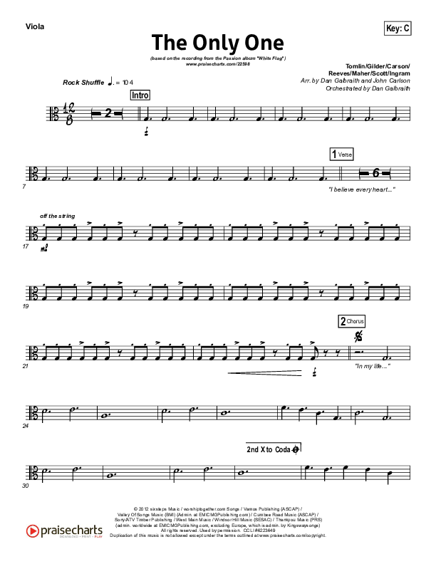 The Only One Viola (Passion / Chris Tomlin)