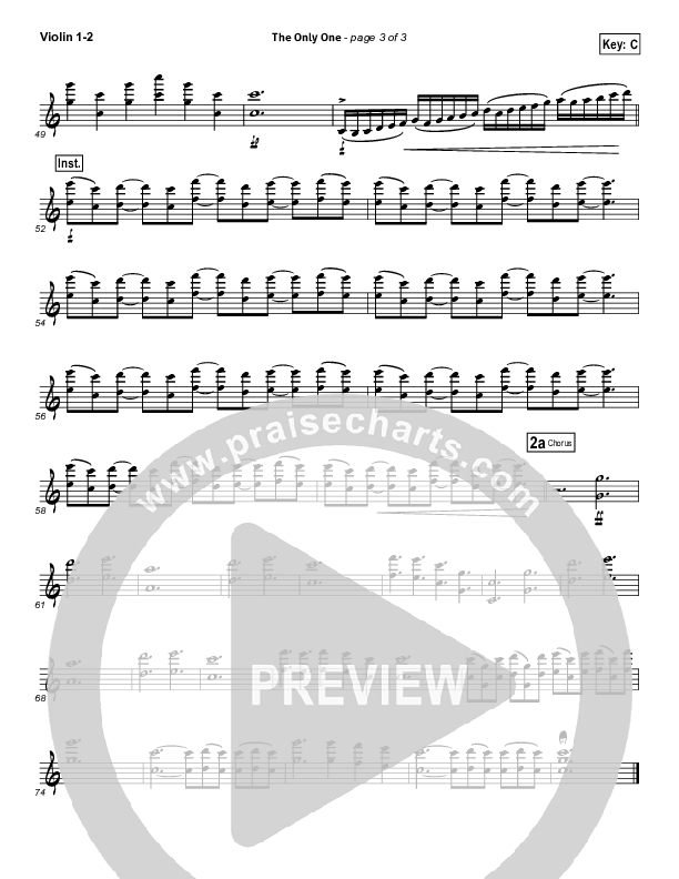 The Only One Violin 1/2 (Passion / Chris Tomlin)