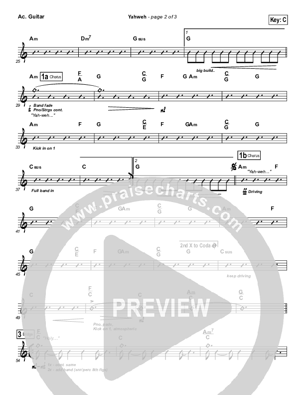 Yahweh Acoustic Guitar (Passion / Chris Tomlin)