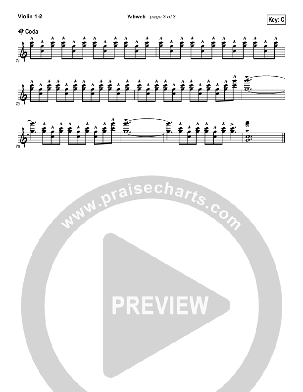 Yahweh Violin 1/2 (Passion / Chris Tomlin)