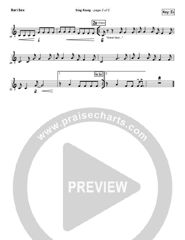 Sing Along Bari Sax (Passion / Christy Nockels)