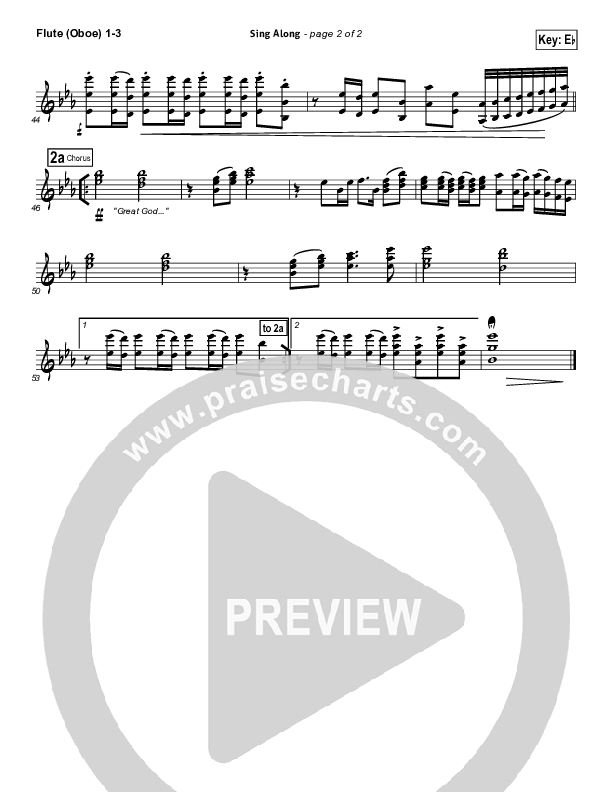 Sing Along Flute/Oboe 1/2/3 (Passion / Christy Nockels)