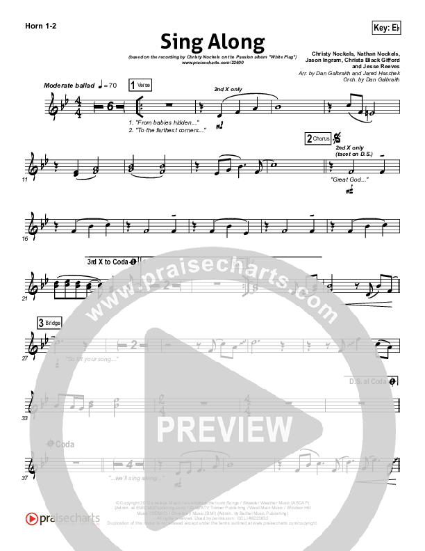 Sing Along French Horn 1/2 (Passion / Christy Nockels)