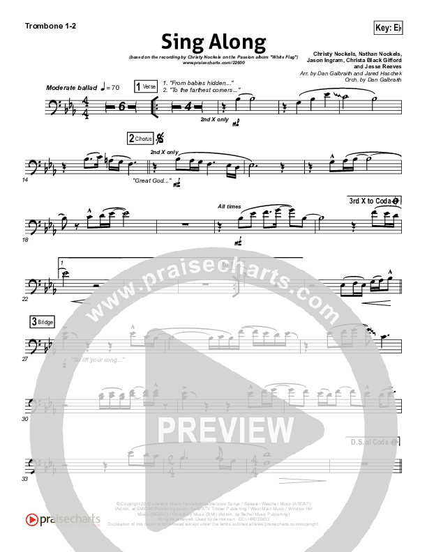 Sing Along Trombone 1/2 (Passion / Christy Nockels)