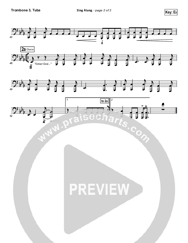 Sing Along Trombone 3/Tuba (Passion / Christy Nockels)