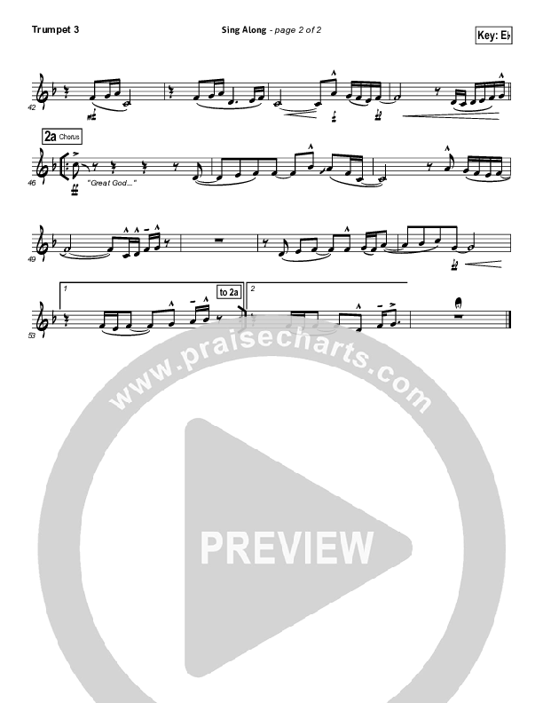 Sing Along Trumpet 3 (Passion / Christy Nockels)