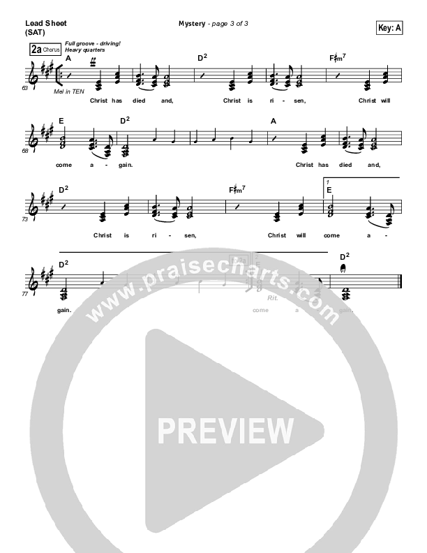 Mystery Lead Sheet (Passion / Charlie Hall)