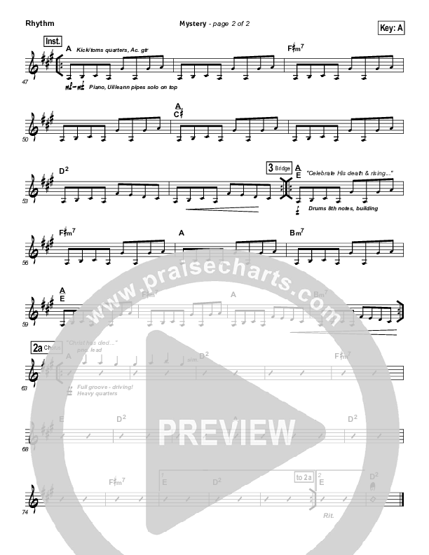 Mystery Rhythm Chart (Passion / Charlie Hall)