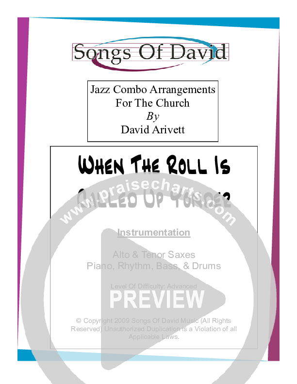 When The Roll Is Called Up Yonder Cover Sheet (David Arivett)