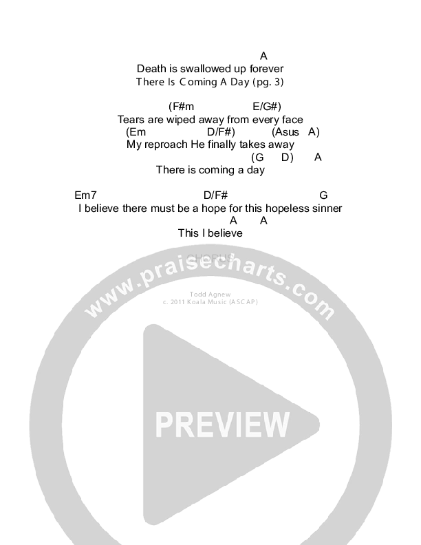 There Is Coming A Day Chords & Lyrics (Todd Agnew)