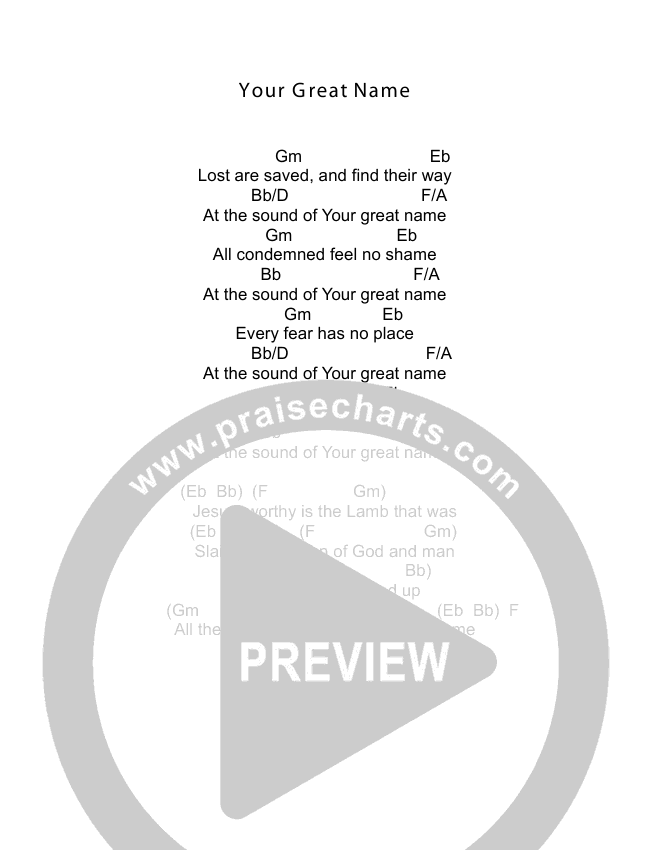 your-great-name-chords-pdf-todd-agnew-praisecharts
