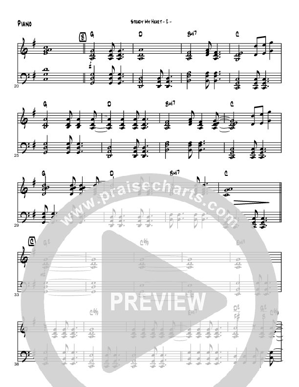 Steady My Heart Piano Sheet (Brad Henderson)