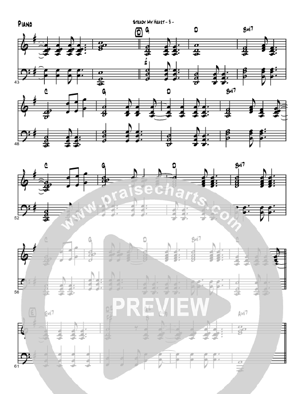 Steady My Heart Piano Sheet (Brad Henderson)