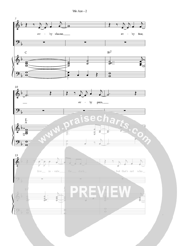 We Are (Choral Anthem SATB) Piano/Vocal (Kari Jobe / NextGen Worship / Arr. Richard Kingsmore)