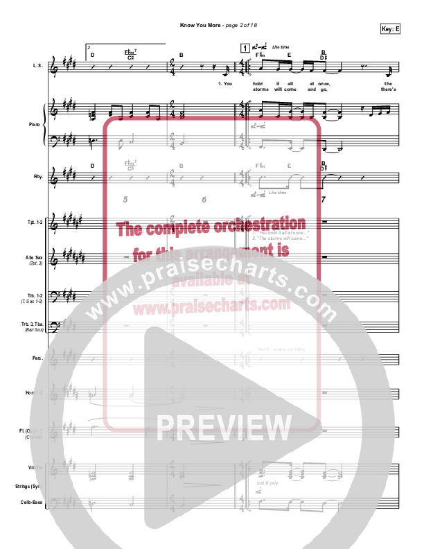 Know You More Orchestration (Hillsong Worship)