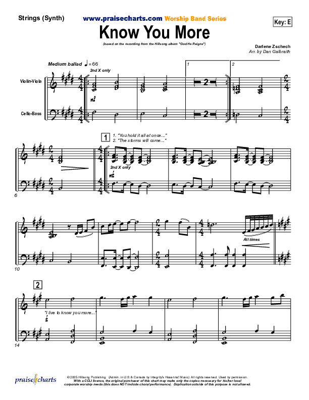 Know You More Synth Strings (Hillsong Worship)