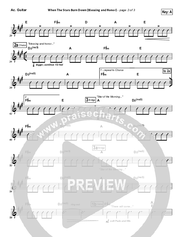 When The Stars Burn Down Acoustic Guitar (Phillips Craig & Dean)