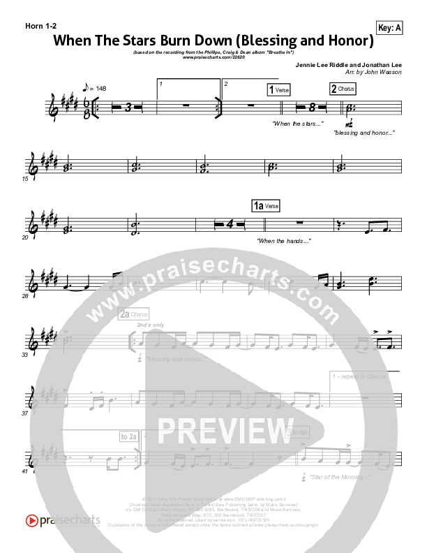 When The Stars Burn Down Brass Pack (Phillips Craig & Dean)