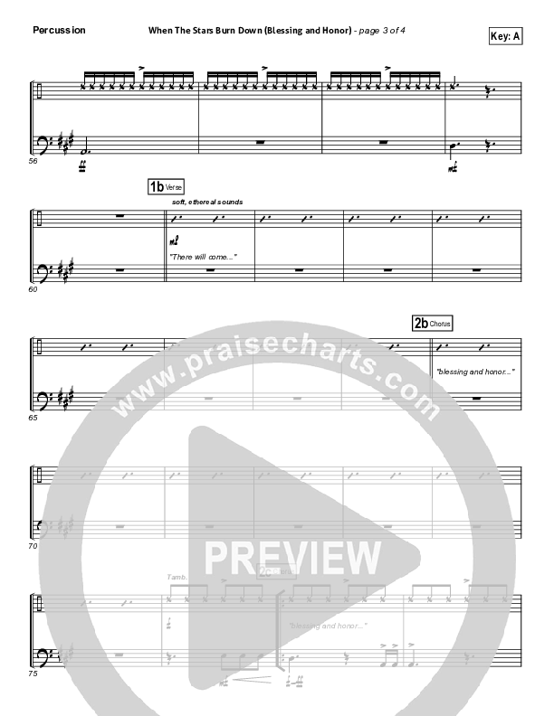 When The Stars Burn Down Percussion (Phillips Craig & Dean)