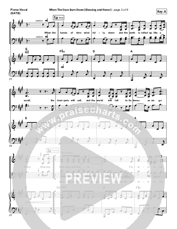 When The Stars Burn Down Piano/Vocal (Phillips Craig & Dean)