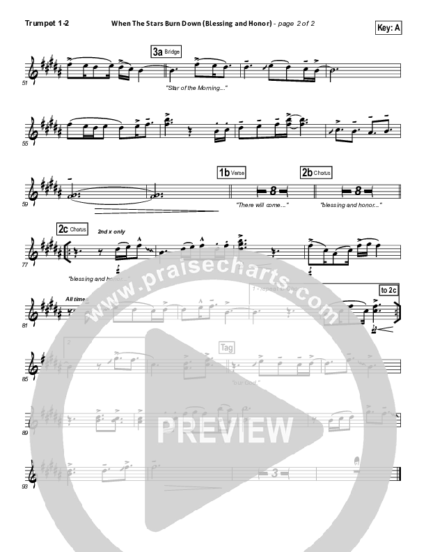 When The Stars Burn Down Trumpet 1,2 (Phillips Craig & Dean)