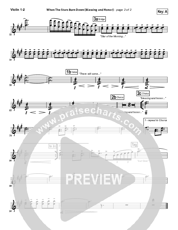 When The Stars Burn Down Violin 1/2 (Phillips Craig & Dean)