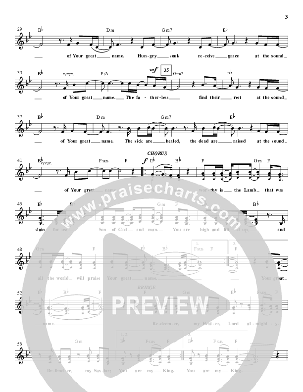 Your Great Name Lead Sheet (Phillips Craig & Dean)