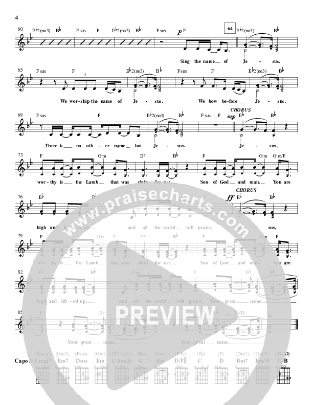 Your Great Name Lead Sheet (Phillips Craig & Dean)