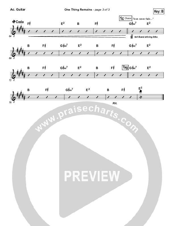 One Thing Remains Acoustic Guitar (Kristian Stanfill / Passion)