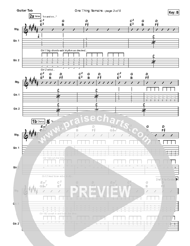 One Thing Remains Guitar Tab (Kristian Stanfill / Passion)
