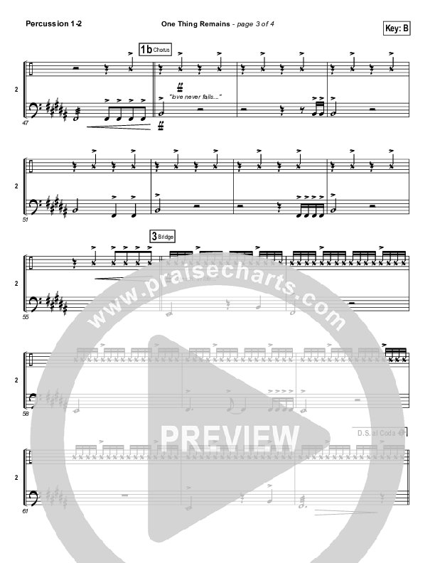 One Thing Remains Percussion (Kristian Stanfill / Passion)