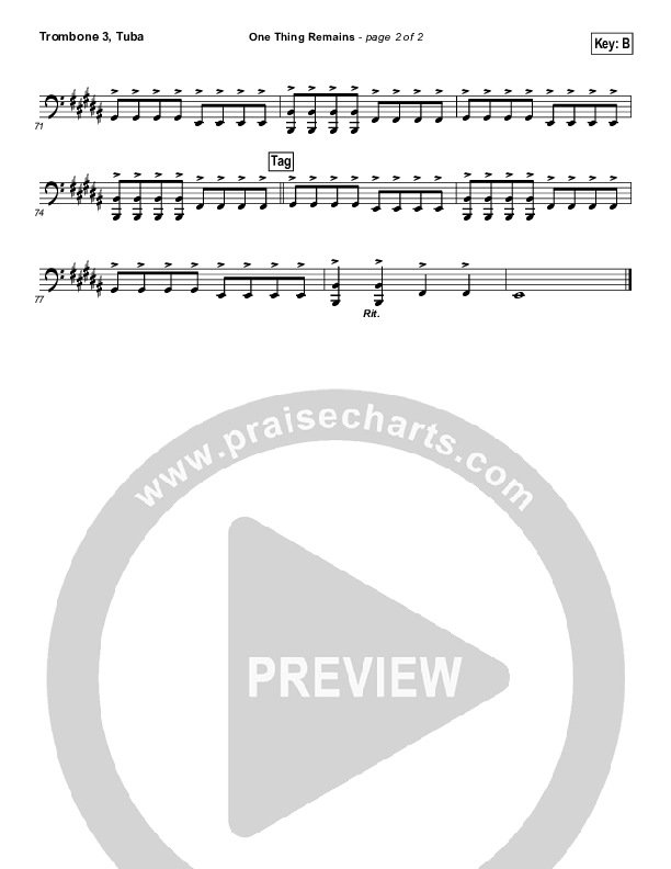 One Thing Remains Trombone 3/Tuba (Kristian Stanfill / Passion)