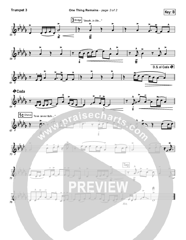 One Thing Remains Trumpet 3 (Kristian Stanfill / Passion)