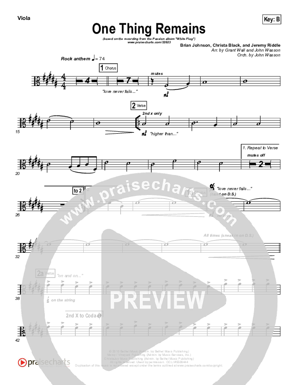 One Thing Remains Viola (Kristian Stanfill / Passion)