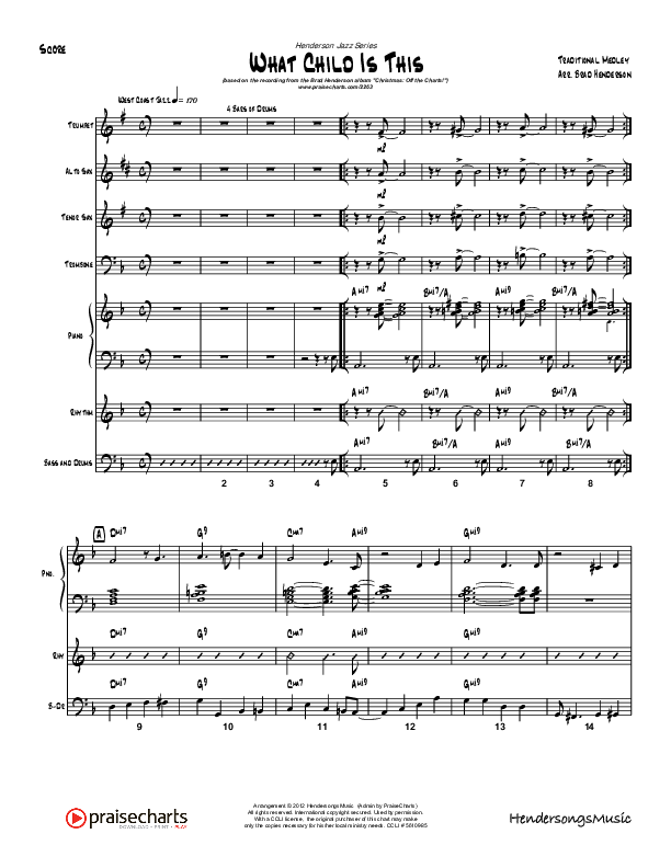 What Child Is This (Instrumental) Conductor's Score (Brad Henderson)