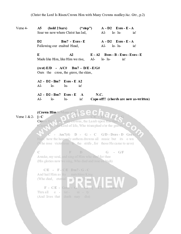 Christ The Lord And Crown Him Medley Acoustic Guitar (Great Name Worship Project)
