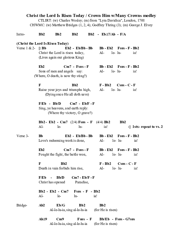 Christ The Lord And Crown Him Medley Chords & Lyrics (Great Name Worship Project)