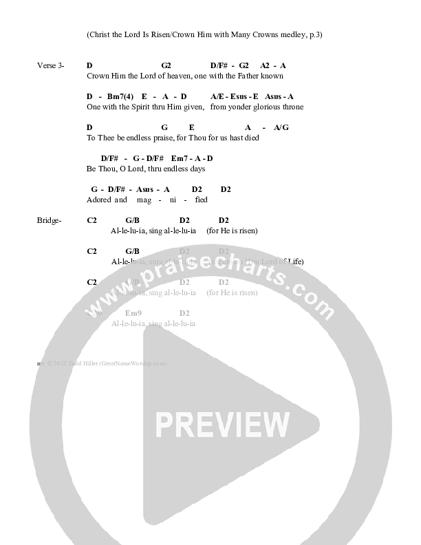 Christ The Lord And Crown Him Medley Chords & Lyrics (Great Name Worship Project)