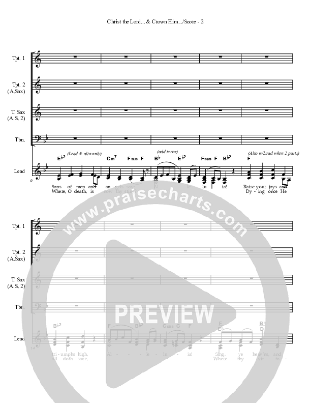 Christ The Lord And Crown Him Medley Conductor's Score (Great Name Worship Project)