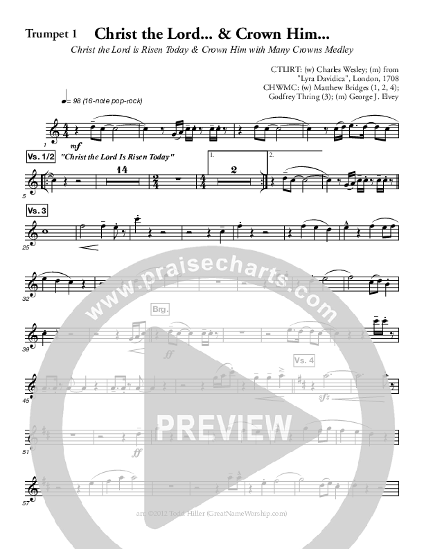 Christ The Lord And Crown Him Medley Trumpet 1 (Great Name Worship Project)