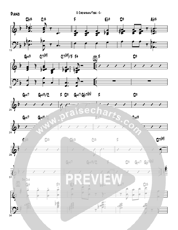 O Christmas Tree (Instrumental) Piano Sheet (Brad Henderson)