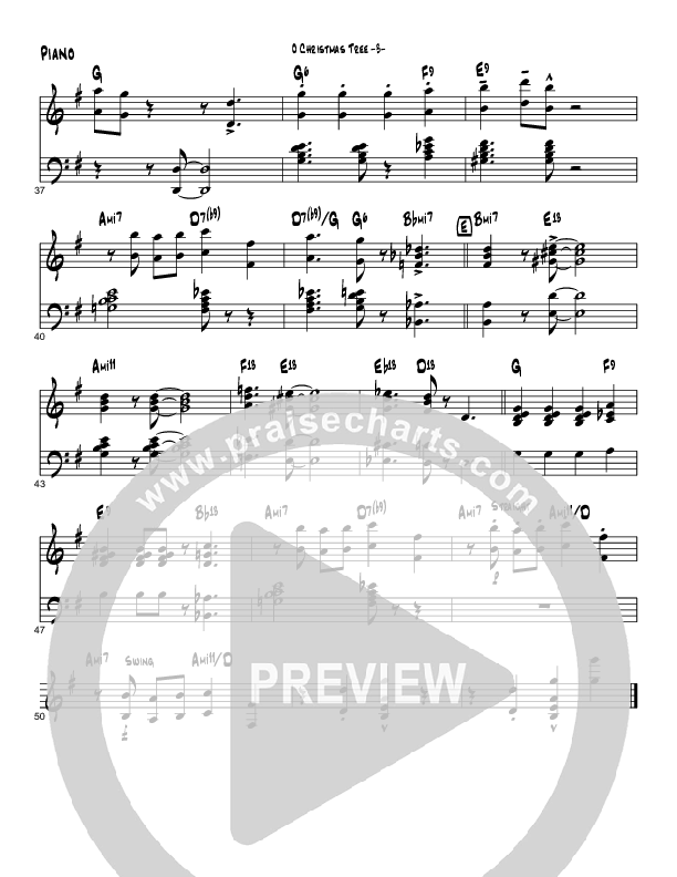 O Christmas Tree (Instrumental) Piano Sheet (Brad Henderson)