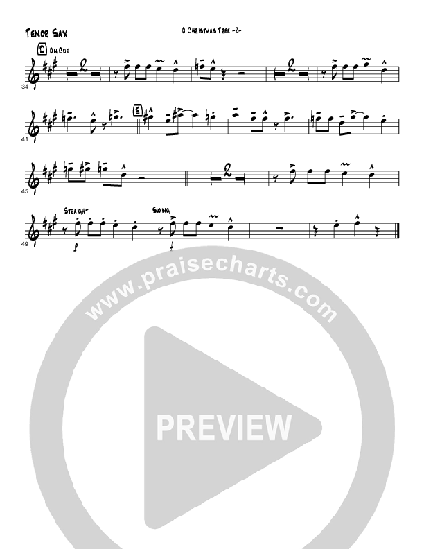 O Christmas Tree (Instrumental) Tenor Sax 2 (Brad Henderson)