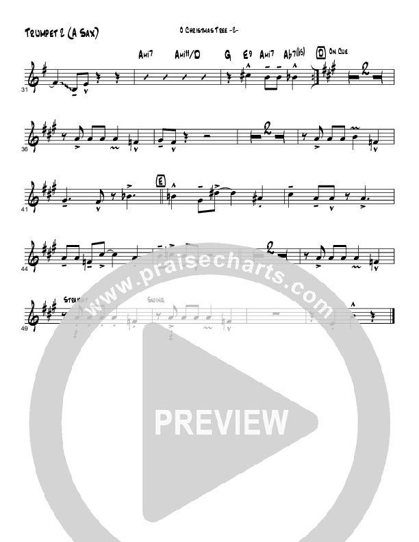 O Christmas Tree (Instrumental) Trumpet 2 (Brad Henderson)